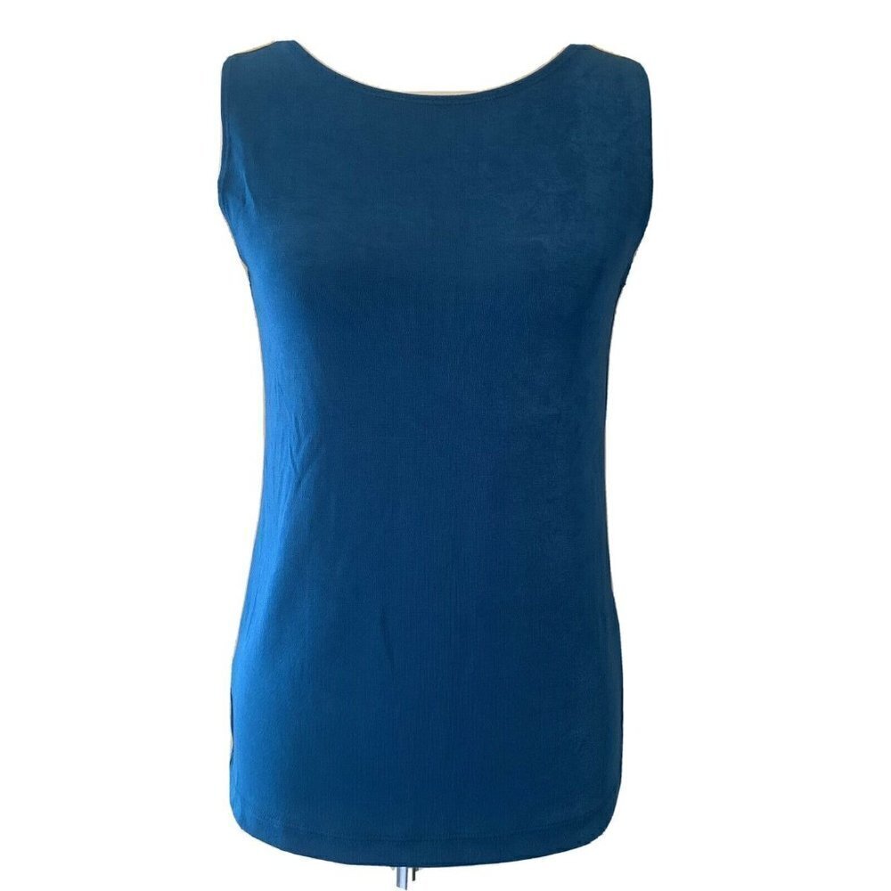 Chico's Travelers Blue Slinky Stretchy Blouse